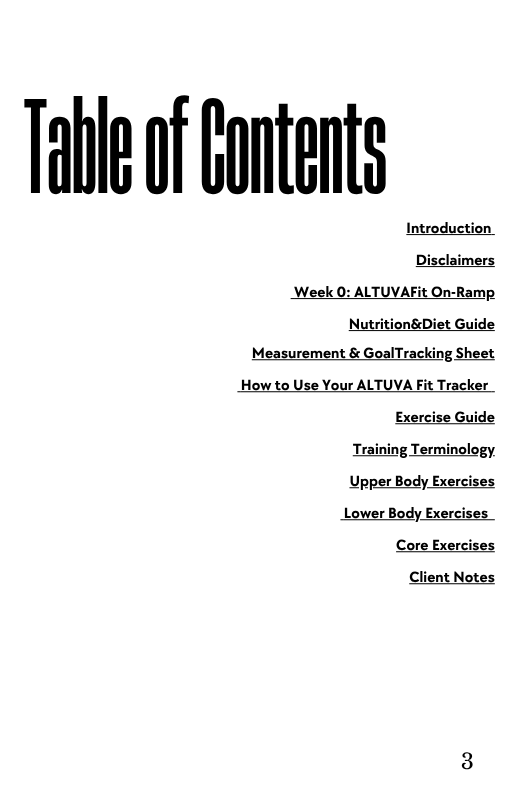 ALTUVA Fit — Foundational Sprint + Interactive Tracker (Digital Bundle)