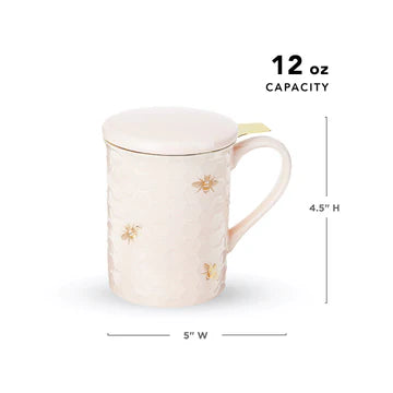 Hello Beautiful Bee Tea Infuser Mug — Sacred Space Limited Edition